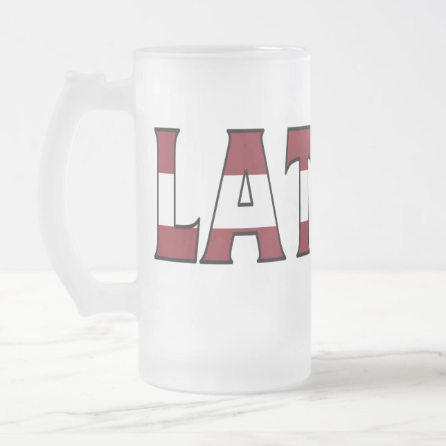 De Cristal Esmerilado Letonia heló la taza (Izquierda)