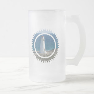De Cristal Esmerilado Lighthouse Design heló la taza