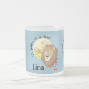 De Cristal Esmerilado Lion 23 juillet au 22 août taza