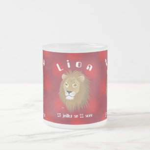 De Cristal Esmerilado Lion 23 juillet au 22 août taza