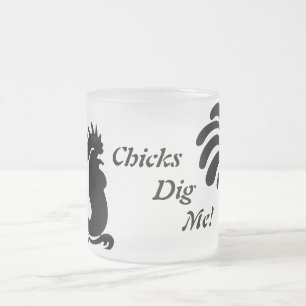 De Cristal Esmerilado Los "polluelos me cavan" Stylized la taza del