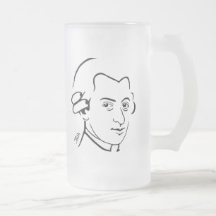 De Cristal Esmerilado Mozart heló la taza