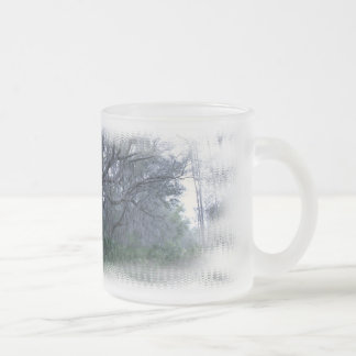 De Cristal Esmerilado Musgo español en la taza helada robles