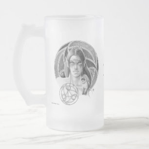 De Cristal Esmerilado Musteleila heló la taza