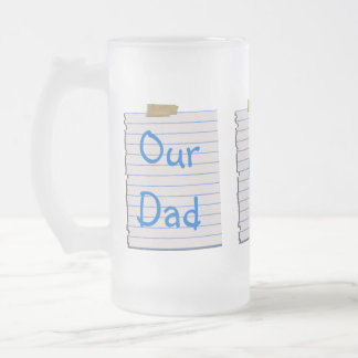 De Cristal Esmerilado Notas del amor para la taza del papá