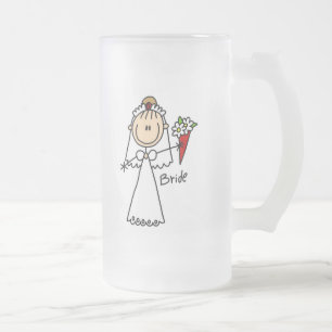 De Cristal Esmerilado Novia que lanza la taza del ramo