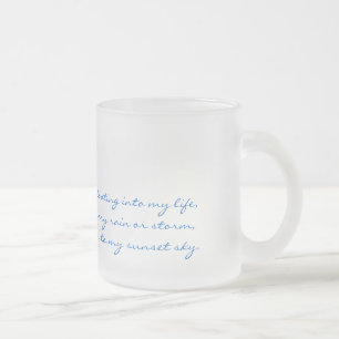 De Cristal Esmerilado Nubes en la taza del cielo