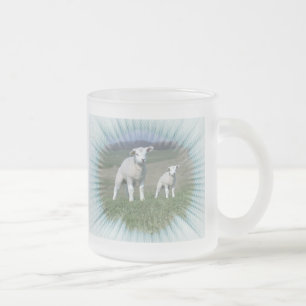 De Cristal Esmerilado Pequeña taza del cordero