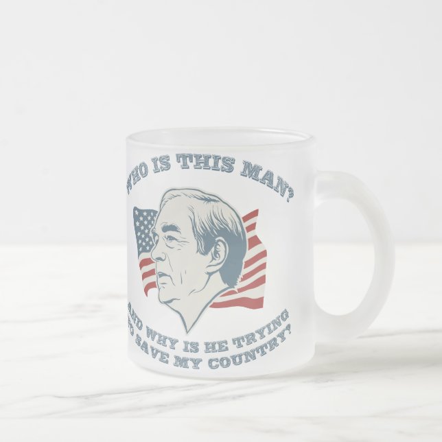 De Cristal Esmerilado ¿Quién es este hombre? Taza (Derecha)