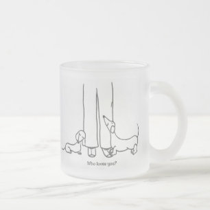 De Cristal Esmerilado ¿Quién le ama? Taza helada