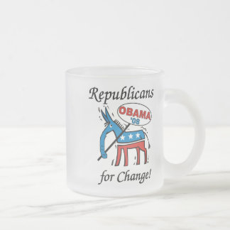 De Cristal Esmerilado Republicanos para la taza helada cambio