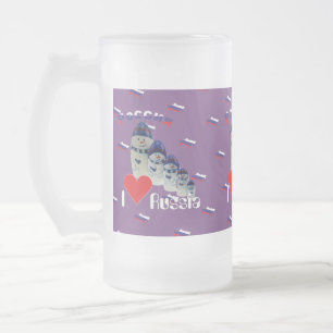 De Cristal Esmerilado Rusia - Russia Babuschka Matrjoschka taza -