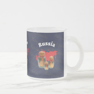 De Cristal Esmerilado Rusia - Russia Babuschka Matrjoschka taza -