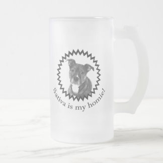 De Cristal Esmerilado Sativa es mi taza helada Homie