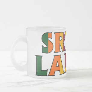 De Cristal Esmerilado Sri Lanka heló la taza