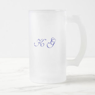 De Cristal Esmerilado Su taza con monograma