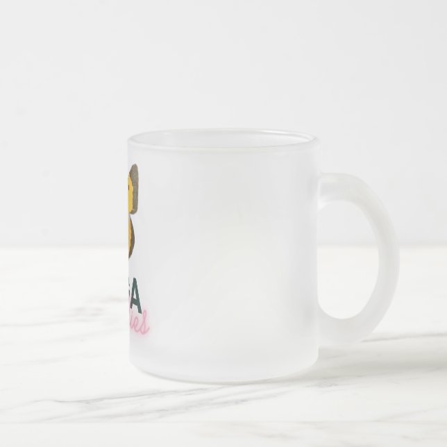 De Cristal Esmerilado Taza (Derecha)
