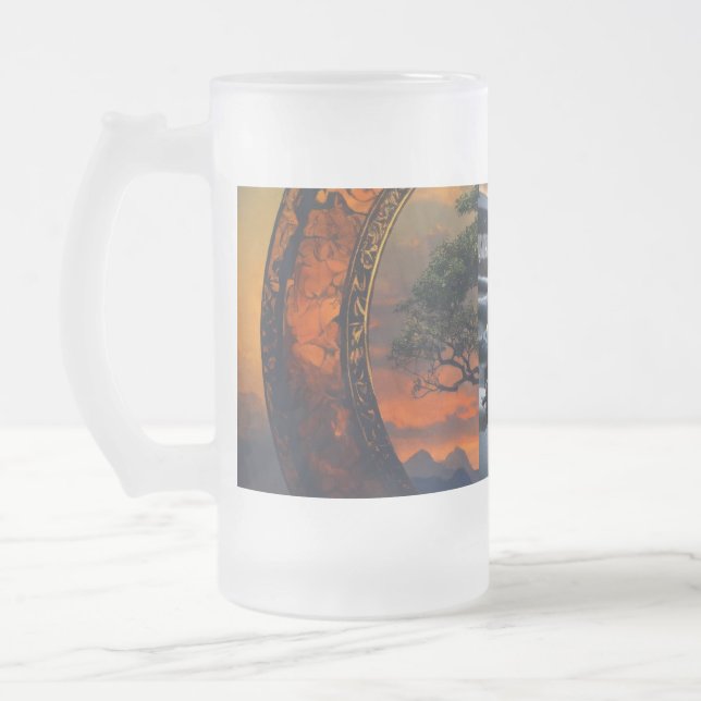 De Cristal Esmerilado Taza (Izquierda)
