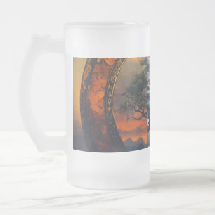 De Cristal Esmerilado Taza