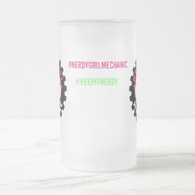 De Cristal Esmerilado Taza (Centro)