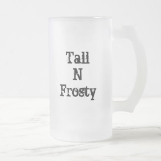 De Cristal Esmerilado Taza Alto-N-Escarchada 16 onzas