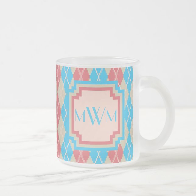 De Cristal Esmerilado Taza Argyle en la Playa (Derecha)