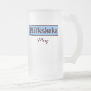 De Cristal Esmerilado Taza (azul) del Milkshake