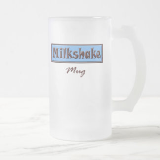 De Cristal Esmerilado Taza (azul) del Milkshake