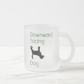 De Cristal Esmerilado Taza boca abajo 10oz o 16oz del claro del perro