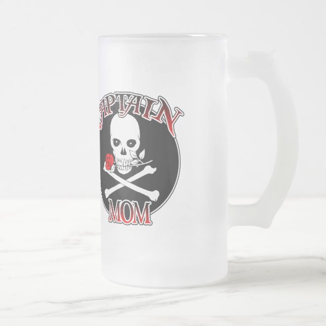 De Cristal Esmerilado Taza Capitán Mamá (Derecha)