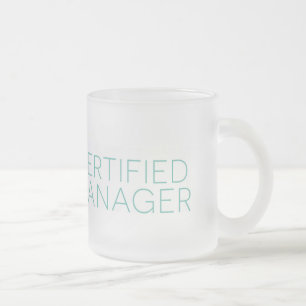 De Cristal Esmerilado Taza certificada helada del encargado