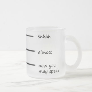 De Cristal Esmerilado taza clara del shhhh