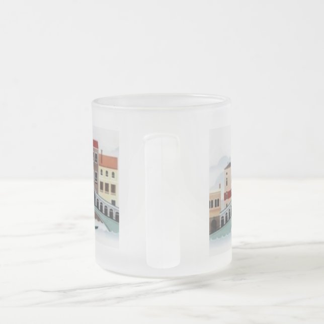 De Cristal Esmerilado Taza Combo, 15 oz (Mango)