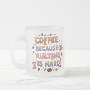 De Cristal Esmerilado Taza con bosque: Café: Porque Ser Adulto es Difíci