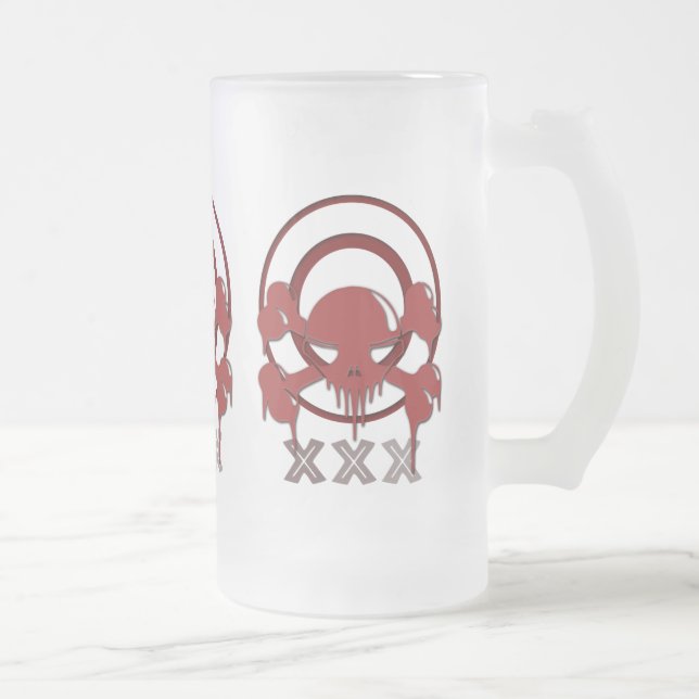 De Cristal Esmerilado taza cráneo (Derecha)
