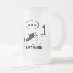 De Cristal Esmerilado Taza del amigo/del mejor amigo