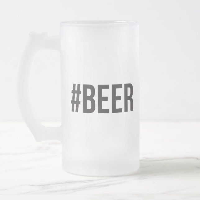 De Cristal Esmerilado Taza del #Beer (Izquierda)