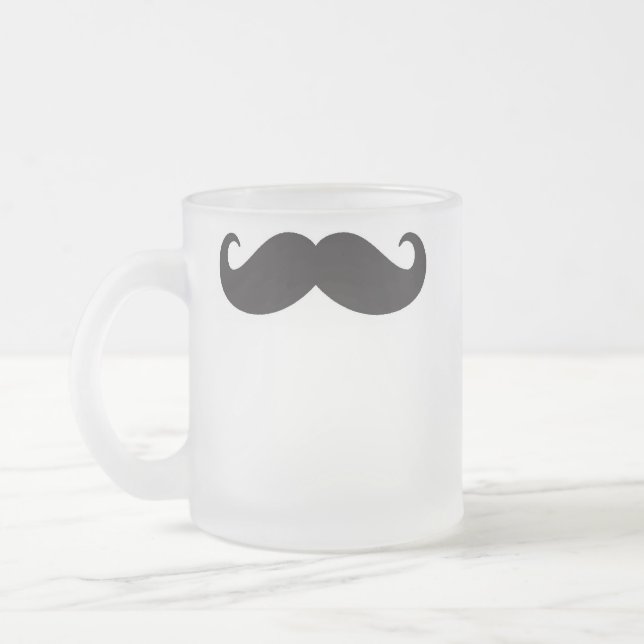 De Cristal Esmerilado Taza del bigote (Izquierda)