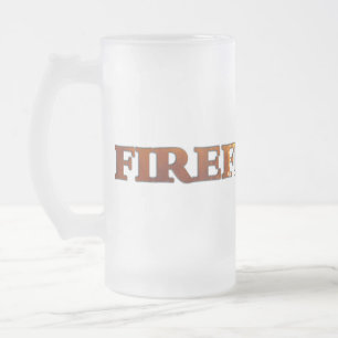 De Cristal Esmerilado Taza del bombero