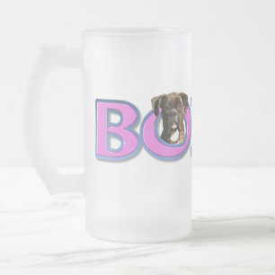 De Cristal Esmerilado Taza del boxeador