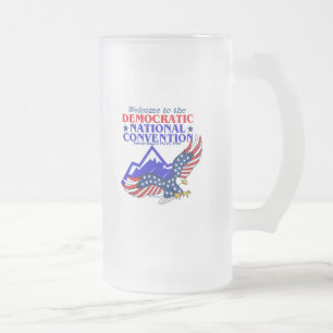De Cristal Esmerilado Taza del convenio DNC Obama
