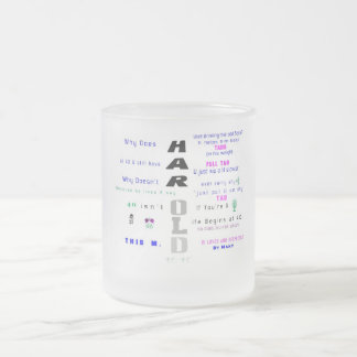 De Cristal Esmerilado Taza del cumpleaños - H