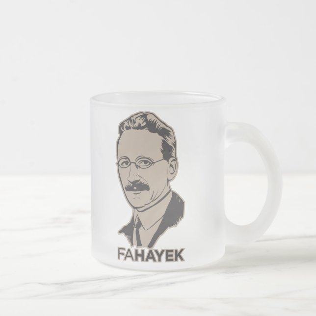 De Cristal Esmerilado Taza del FA Hayek (Derecha)