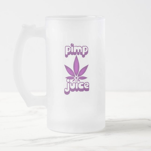 De Cristal Esmerilado taza del jugo del chulo (Izquierda)