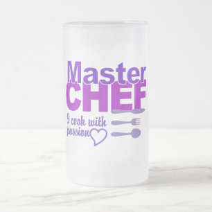 De Cristal Esmerilado Taza del maestro cocinero