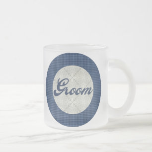 De Cristal Esmerilado Taza del novio
