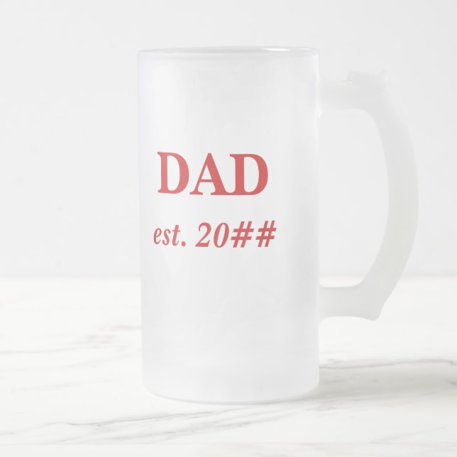 De Cristal Esmerilado Taza del PAPÁ (Derecha)