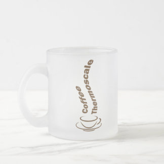 De Cristal Esmerilado Taza del thermoscale del café