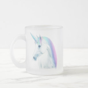 De Cristal Esmerilado Taza del unicornio