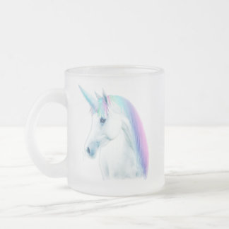 De Cristal Esmerilado Taza del unicornio